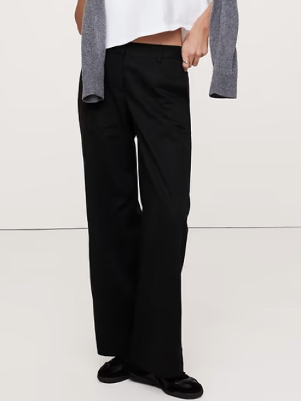 Banana Republic Black Wide-Leg Everyday Pants